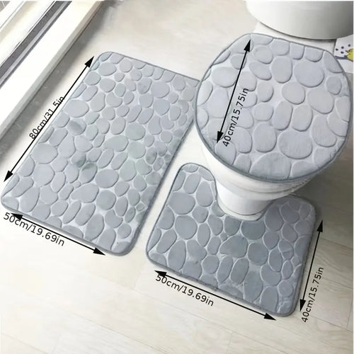 3-Piece Non-Slip Bathroom mat Set